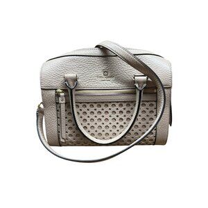 Kate Spade Delaney Perri Lane Bubbles Leather Satchel Purse With Perforated Deta